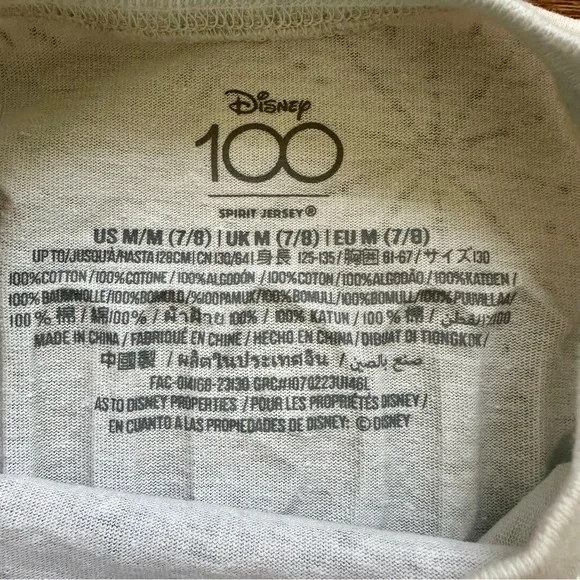 Disney Girls Medium 7-8 Spirit Jersey Sweatshirt Disneyland 100 Glitter EUC! - Picture 9 of 12